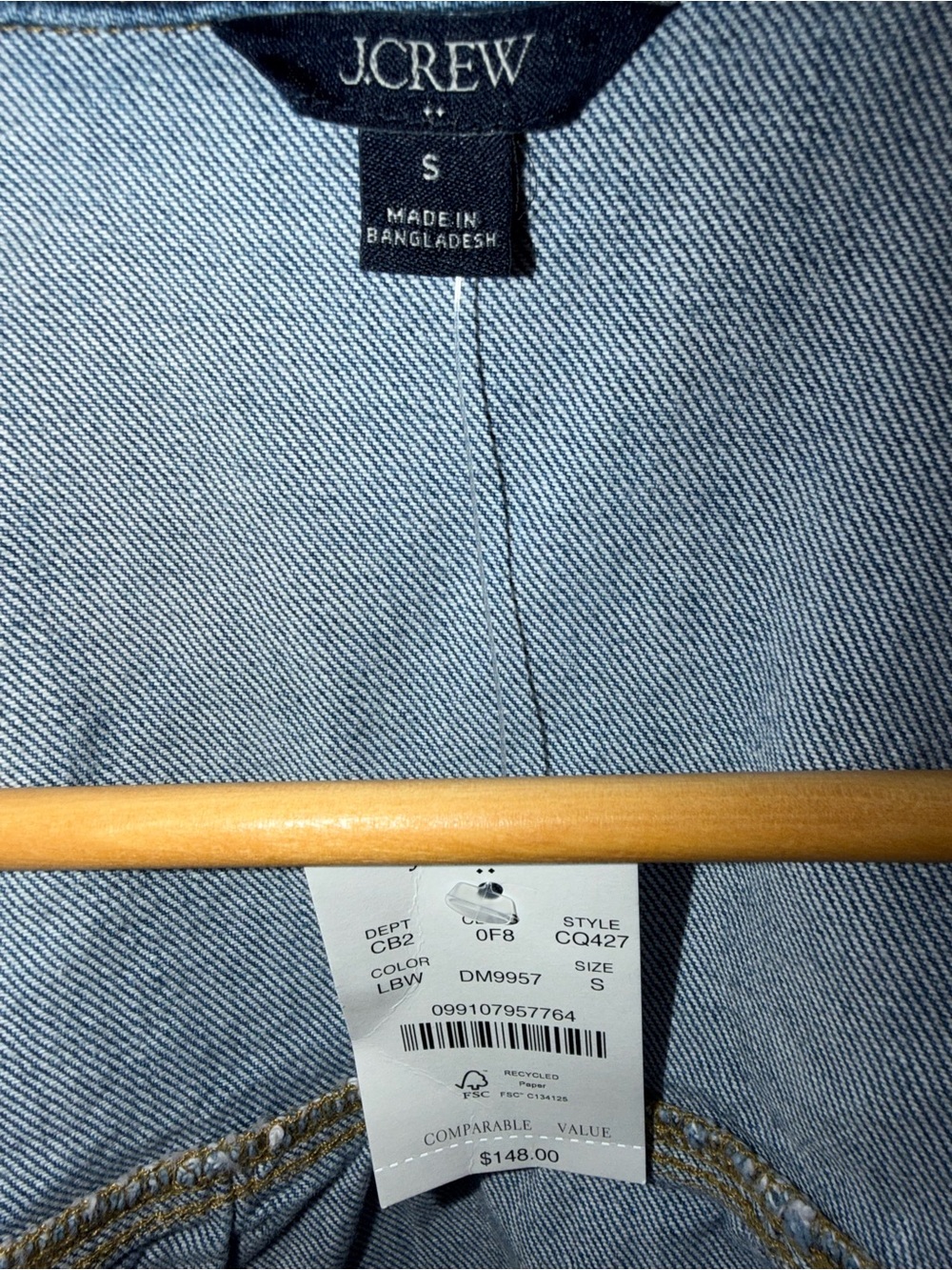 J. Crew Women’s Denim Jacket NWT - Picture 4 of 4